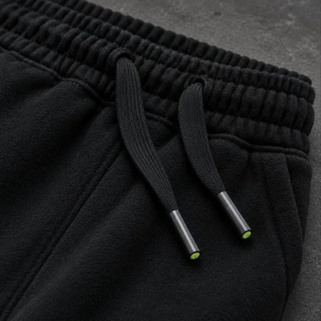 Lime-core cord with gunmetal aglets